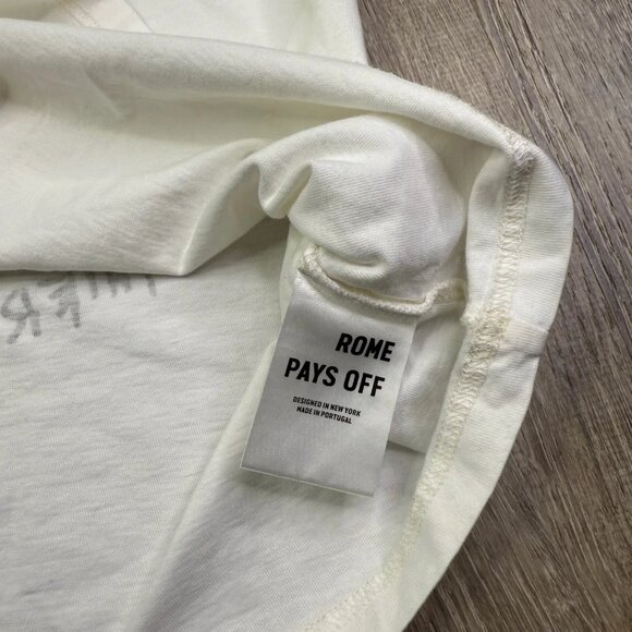 Rome Pays Off King Pleasure Mens White City Art Graphic Print T Shirt Size M - Picture 5 of 10